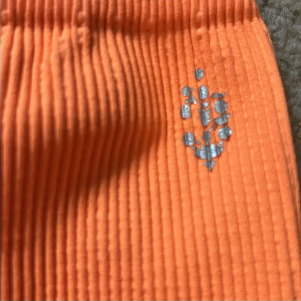 Free People Movement Prajna ribbed biker shorts Orange Size M/L_3